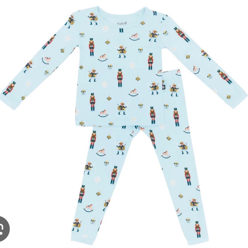 Kyte Baby Light Blue Nutcracker Christmas Pajama Set 2T NWT